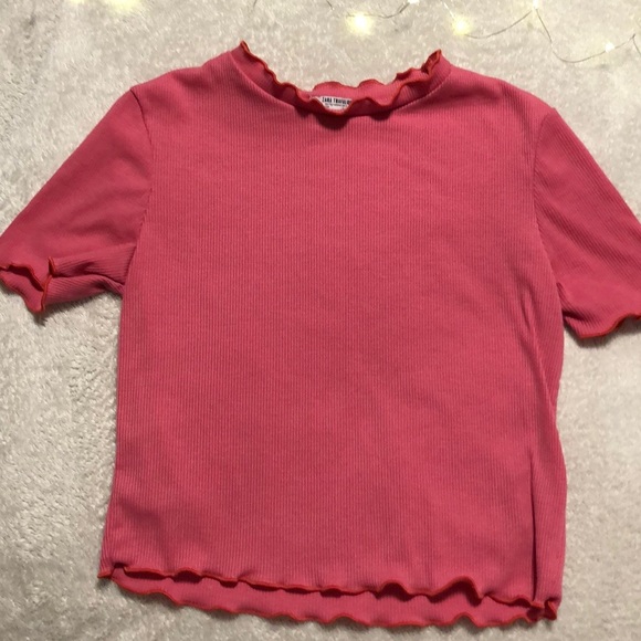 Zara hot pink crop turtleneck 🎉 - Picture 1 of 2